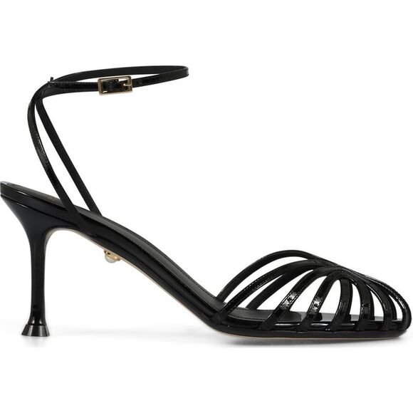 ALEVI Women's Patent Leather Strappy Stiletto Sandals with Ankle Strap Women - Picture 2 of 4